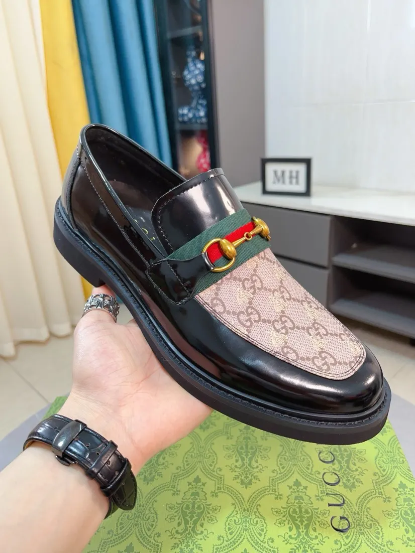 Men's men's shoes💰560🌹🌹Niuli [GUCCI] Formal men's leather shoes [strong][strong][strong] New model coming ~ original quality ☺The upper is imported from Italy with open edges, the leather is soft and delicate, and the wear-resistant and non-slip combination outsole is dignified and domineering, and the luxury charm is unobstructed! The natural and free nouveau riche leads the trend. Code number: 38-44